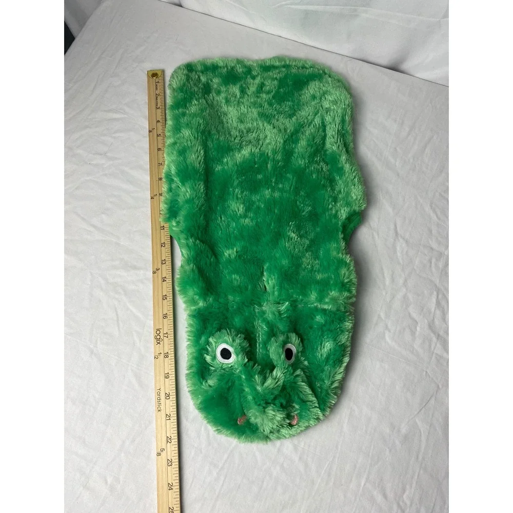 Green frog Plush‎ Dog Costume Hoodie Size L Fuzzy Pet Apparel